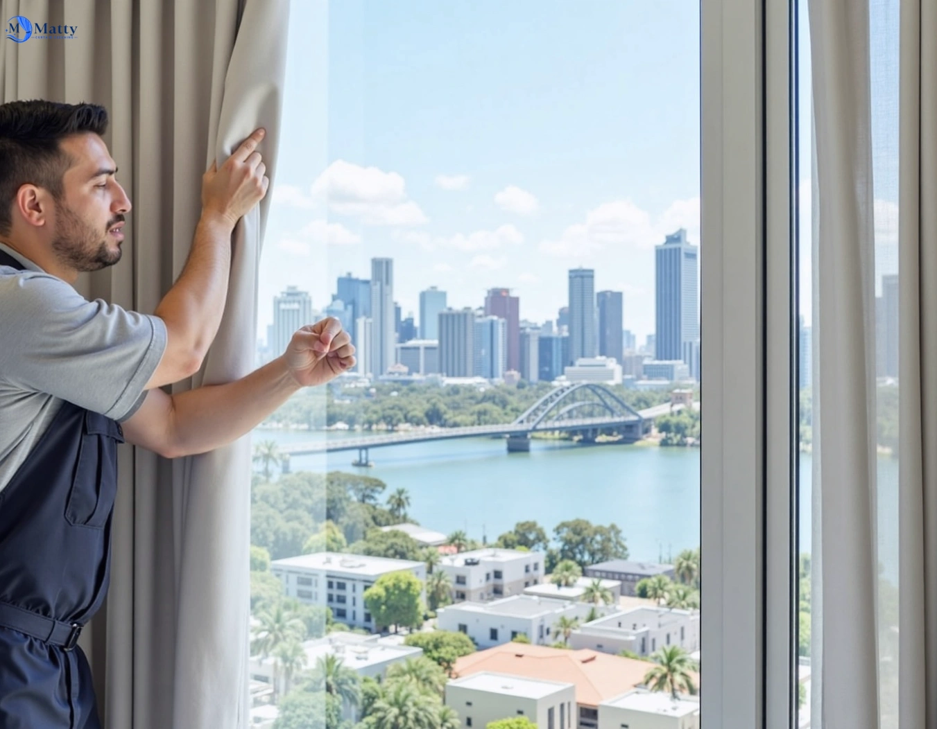 Professional curtain steam cleaning service denistone-east-nsw QLD by Matty Curtain Cleaning